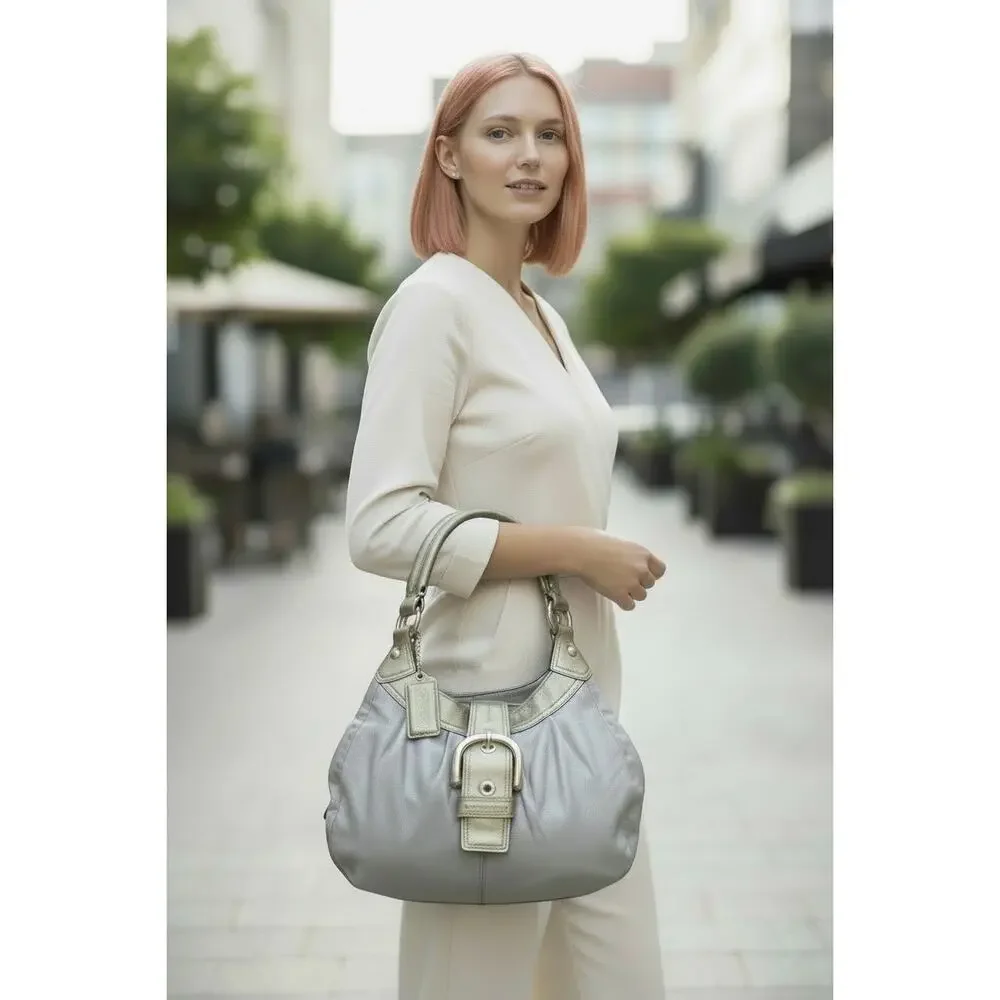 Y2K Coach F15527 Soho Lynn Leather Hobo Bag